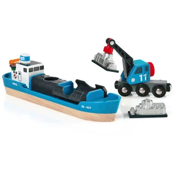 BRIO - Container & Crane Wagon 4 pieces - Modern Teaching Aids NZ