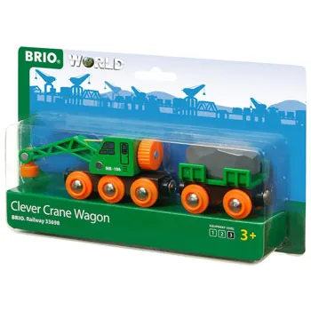 BRIO - Clever Crane Wagon 4 pieces - Modern Teaching Aids NZ