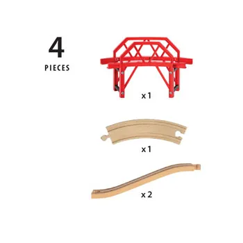 BRIO - Curved Bridge 4 pieces - Modern Teaching Aids NZ