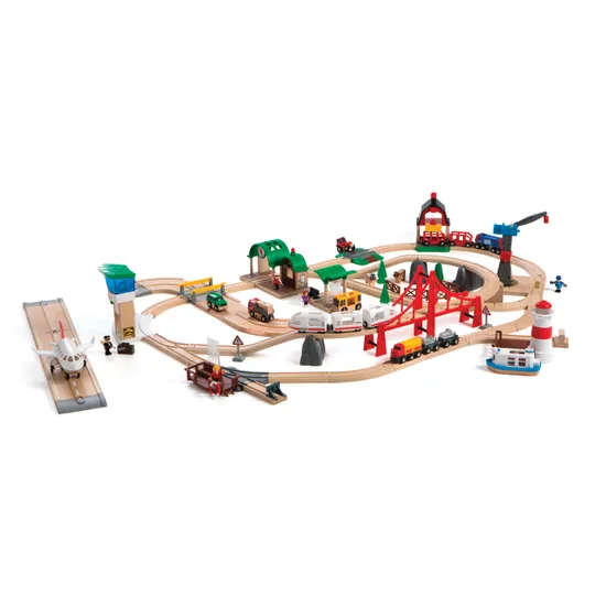 BRIO - Railway World Deluxe Set 106 Pieces - Modern Teaching Aids NZ