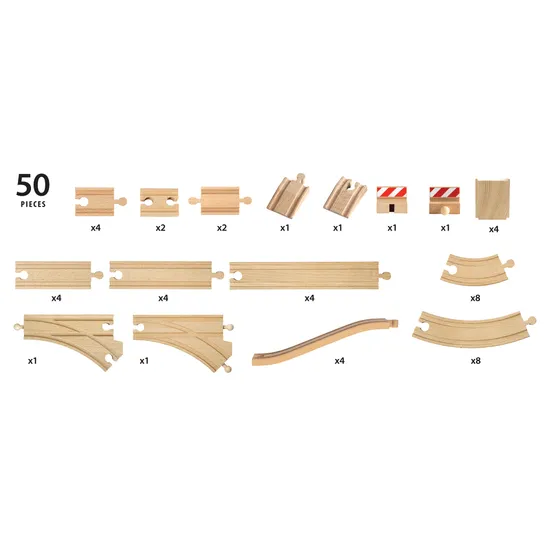 BRIO - 50 Piece Track Pack - Modern Teaching Aids NZ