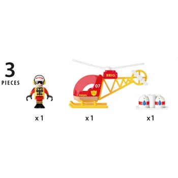 BRIO - Firefighter Helicopter 3 pieces - Modern Teaching Aids NZ