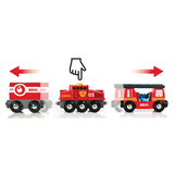BRIO - Rescue Firefighting Train 4 Pieces - Modern Teaching Aids NZ
