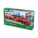 BRIO - Rescue Firefighting Train 4 Pieces - Modern Teaching Aids NZ