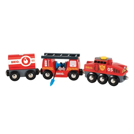 BRIO - Rescue Firefighting Train 4 Pieces - Modern Teaching Aids NZ