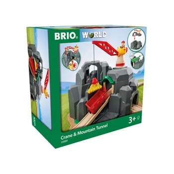 BRIO - Crane and Mountain Tunnel 7 pieces - Modern Teaching Aids NZ