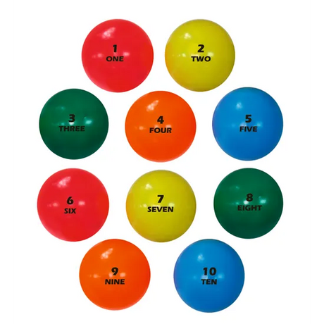 Number Balls 20cm Set of 10 - Modern Teaching Aids NZ