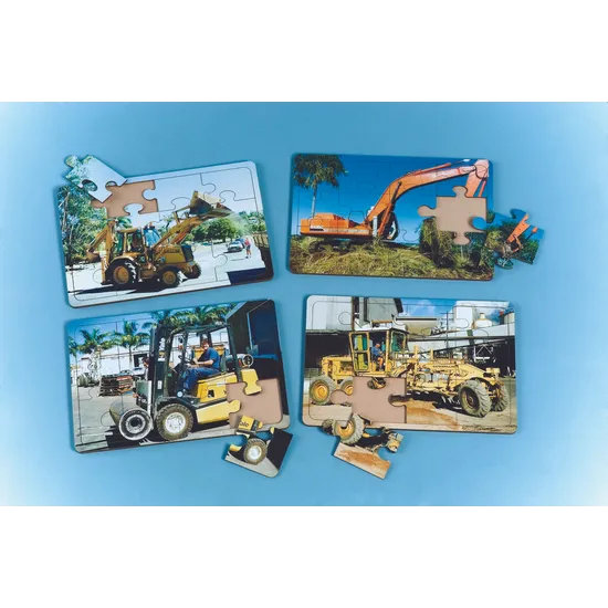 Tuzzles Heavy Machinery Photographic Puzzles Set of 4 - Modern Teaching Aids NZ