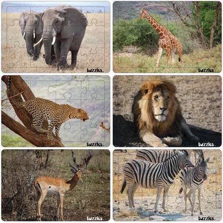 Wild Animals Photo Puzzle Set of 6 - Modern Teaching Aids NZ