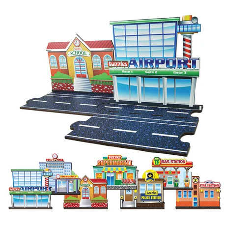 Tuzzles - Buildings Set - 14 Pieces - Modern Teaching Aids NZ