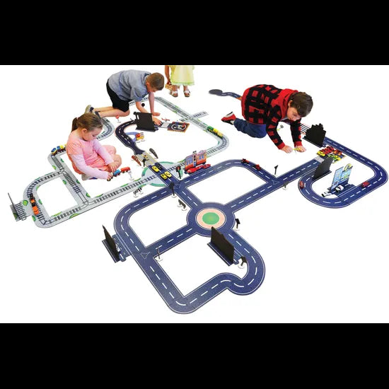 Roadway & Railway Super Set - 176 Pieces