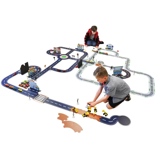 Roadway & Railway Super Set - 176 Pieces - Modern Teaching Aids NZ