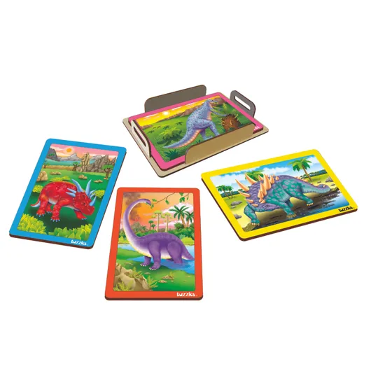 Tuzzles - Dinosaur Set of 4 Puzzles - Modern Teaching Aids NZ