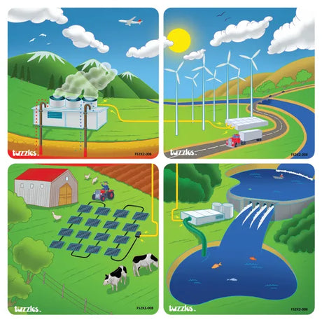 Renewable Energy Puzzles Set of 4 - Modern Teaching Aids NZ
