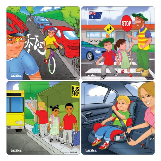 Road Safety Puzzles Set of 4 - Modern Teaching Aids NZ