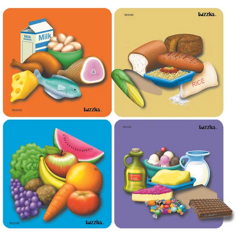 Tuzzles Food Groups Raised Puzzle Set - Modern Teaching Aids NZ