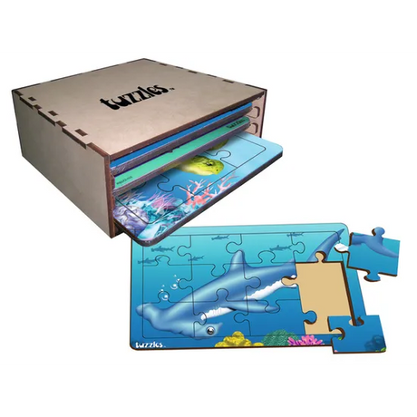 Tuzzles Sealife Set Of 4 Tray Puzzles - Modern Teaching Aids NZ