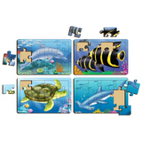 Tuzzles Sealife Set Of 4 Tray Puzzles - Modern Teaching Aids NZ