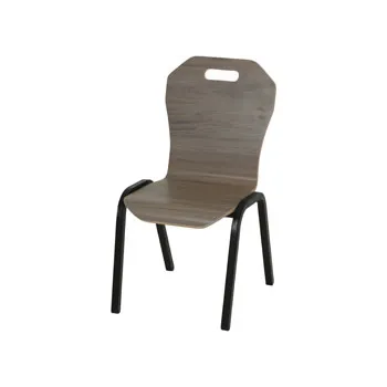 BAUSPACES - Stackable Chair - 46cm - Black - Modern Teaching Aids NZ