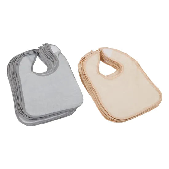 Max & Rosie Feeding Bibs Grey & Sand 30 Pack - Modern Teaching Aids NZ