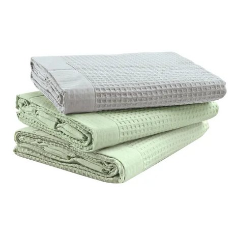 Max & Rosie Cotton Waffle Blanket - Mint Green - Modern Teaching Aids NZ
