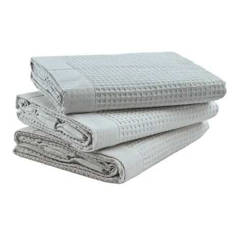 Max & Rosie Bamboo Waffle Blanket - Light Grey - Modern Teaching Aids NZ