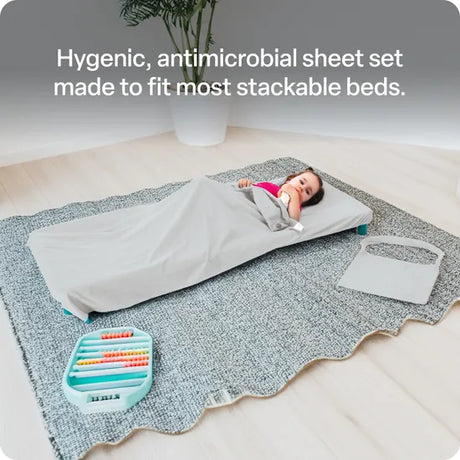 Max & Rosie Sleeping Peg Mat Sheet Set - Light Grey - Modern Teaching Aids NZ