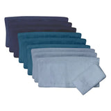 Max & Rosie Face Washers - Sky/Teal/Denim 10 Pieces - Modern Teaching Aids NZ