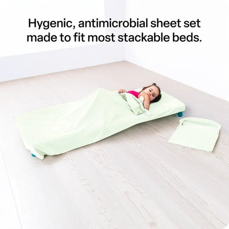 Max & Rosie Sleeping Peg Mat Sheet Set - Mint Green - Modern Teaching Aids NZ