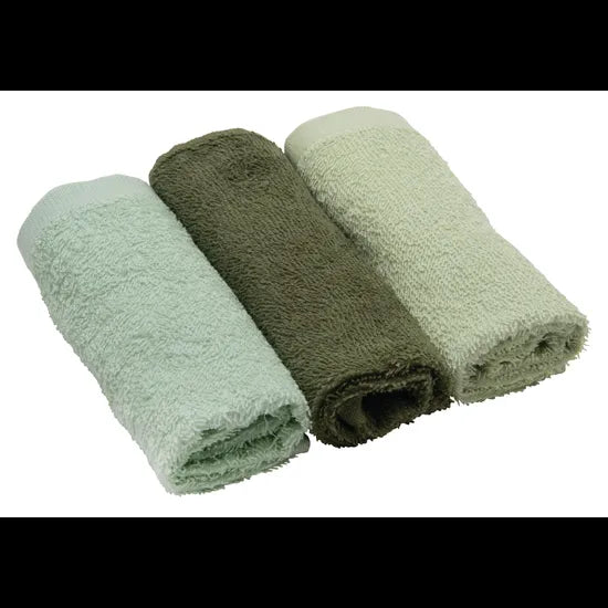 Max & Rosie Face Washers - Mint/Olive/Avocado 10 Pieces - Modern Teaching Aids NZ