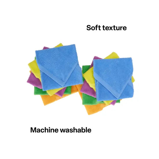Max & Rosie Cotton Face Washers - Rainbow 10 Pieces - Modern Teaching Aids NZ