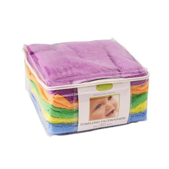 Max & Rosie Cotton Face Washers - Rainbow 10 Pieces - Modern Teaching Aids NZ