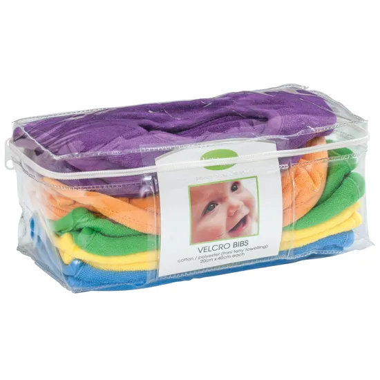 Max & Rosie Cotton Bibs 220gsm - Rainbow 10 Pieces - Modern Teaching Aids NZ