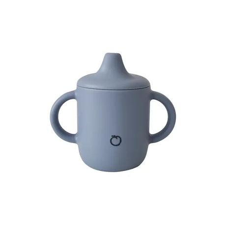 Plum Silicone Sippy Cup - Steel Blue