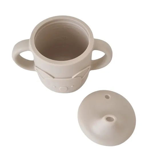 Plum Silicone Sippy Cup - Sand