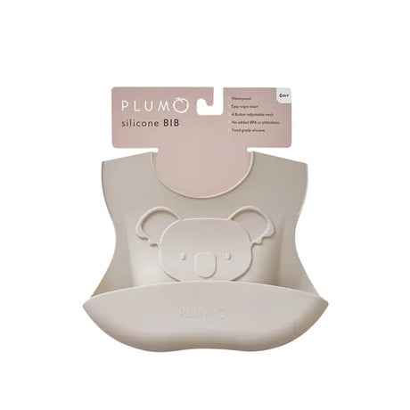 Plum Silicone Bib - Sand