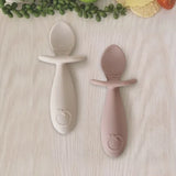 Plum Silicone Spoon Pack of 2- Sand/ Nutmeg