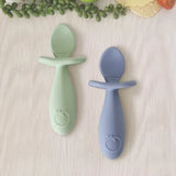 Plum Silicone Spoon Pack of 2- Olive/Steel Blue