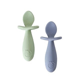 Plum Silicone Spoon Pack of 2- Olive/Steel Blue