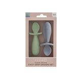 Plum Silicone Spoon Pack of 2- Olive/Steel Blue