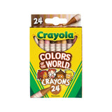 Colours of the World Crayons - Pack of 24 - Modern Teaching Aids NZ