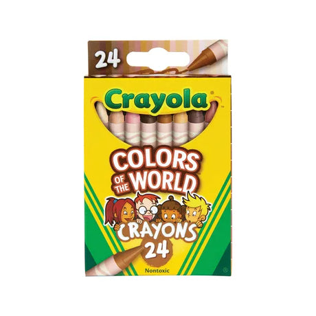 Colours of the World Crayons - Pack of 24 - Modern Teaching Aids NZ