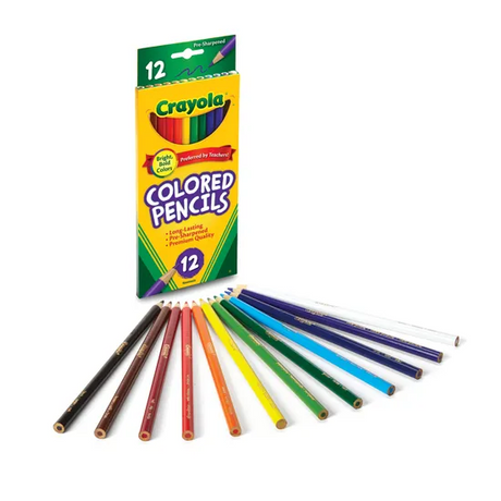 Crayola Round Coloured Pencils - Pack of 12 - Modern Teaching Aids NZ