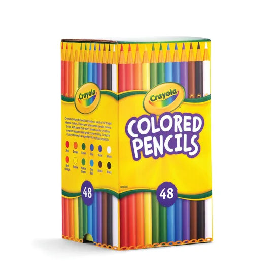 Crayola Coloured Pencils Desk Pack - Tub of 48 - Modern Teaching Aids NZ