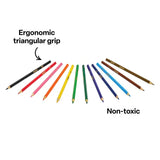 Crayola Triangular Colour Pencils - Pack of 12 - Modern Teaching Aids NZ