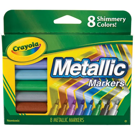 Crayola Metallic Markers - Pack of 8 - Modern Teaching Aids NZ