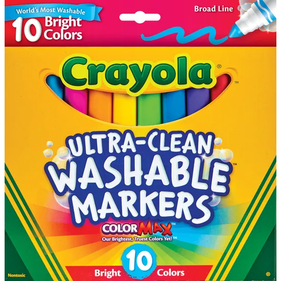 Crayola Bright Broadline Markers - Pack of 10 - Modern Teaching Aids NZ
