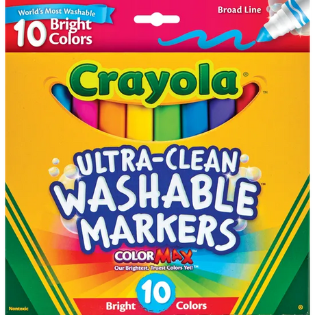 Crayola Bright Broadline Markers - Pack of 10 - Modern Teaching Aids NZ