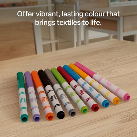 Crayola Bright Fabric Markers - Pack of 10 - Modern Teaching Aids NZ
