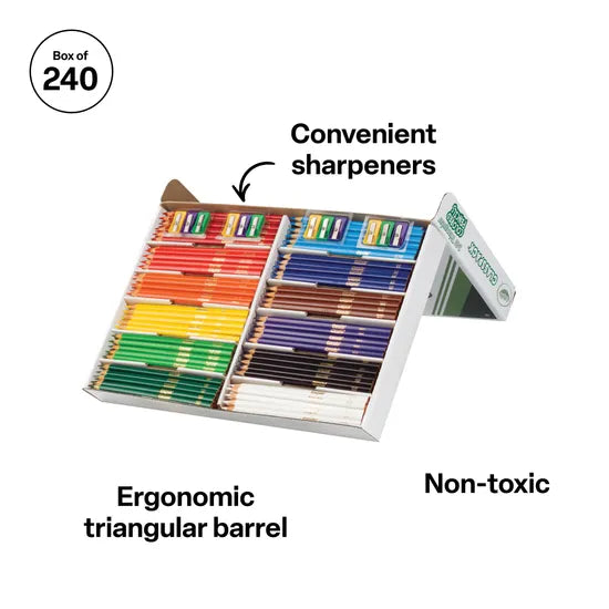 Crayola Triangular Pencils - Box of 240 - Modern Teaching Aids NZ